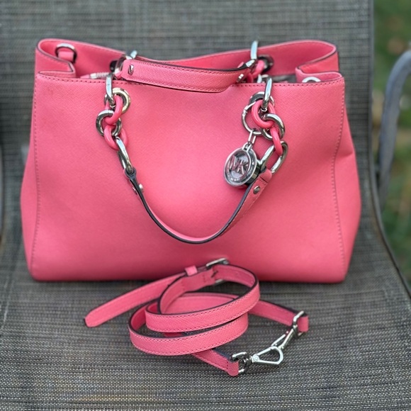 Michael Kors Coral Satchel Bag - Picture 1 of 16